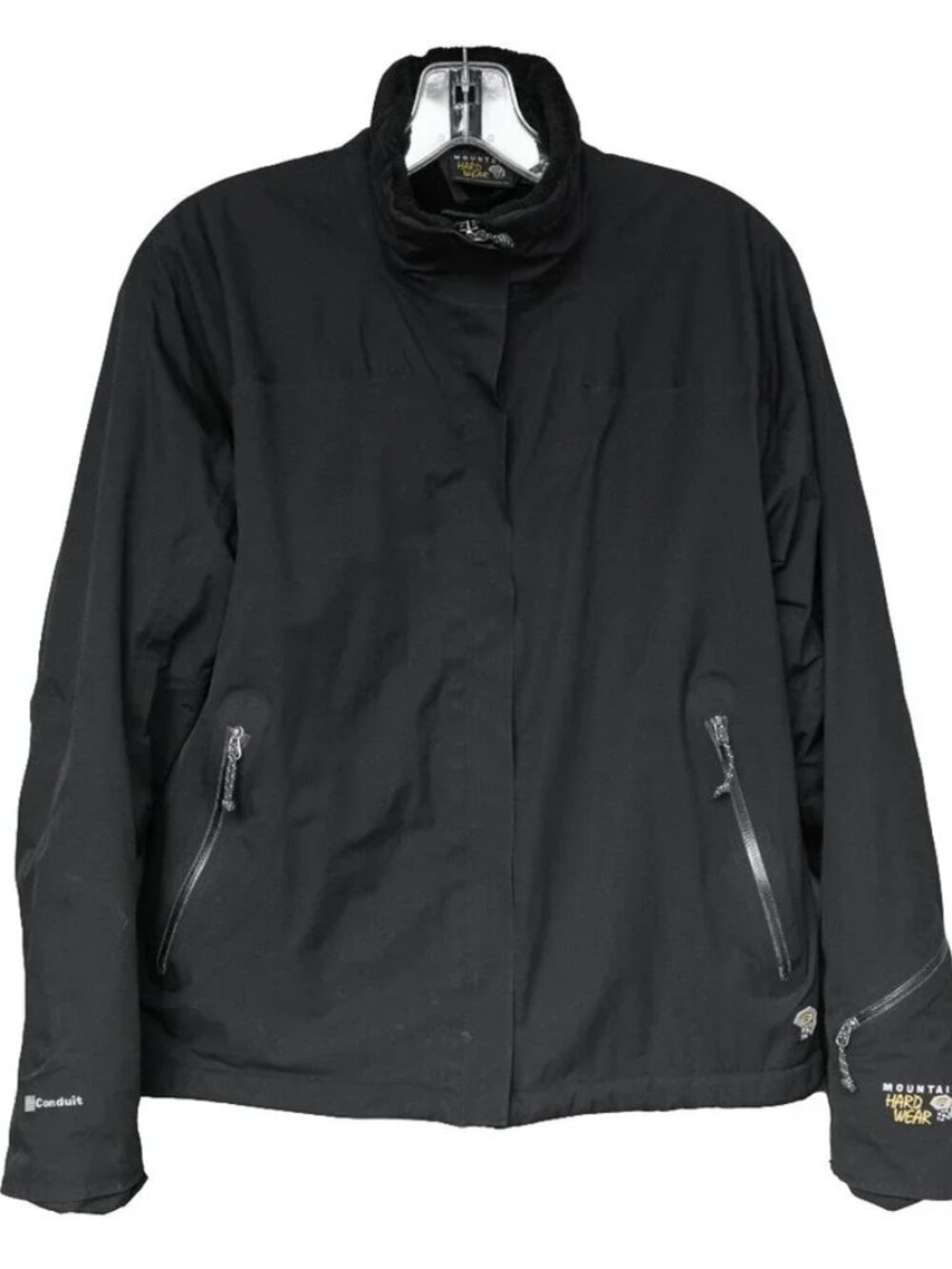 Mountain Hardwear Jacket Black Water Resistant Fleece Lined Insulated Coat